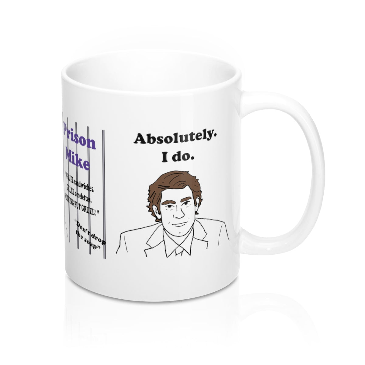 Michael Scott Mug and Paper Company Mug and Coaster Set of 4: The People Person's Paper People, Prison Mike, Dwight, Jim,Fun Run Race