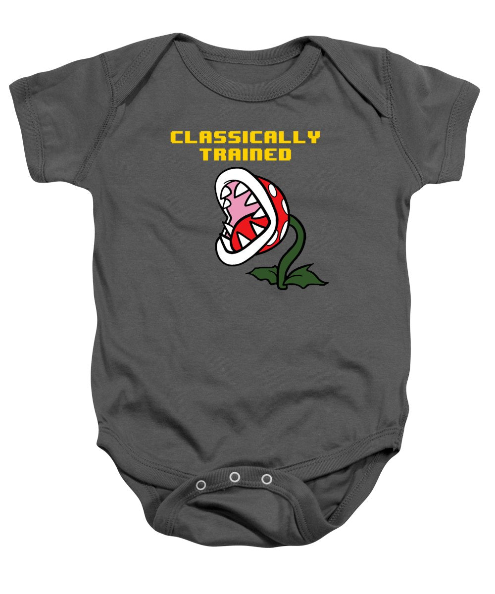 Classically Trained, Classic 8 Bit Entertainment System Characters. Babies From The 80's. - Baby Onesie