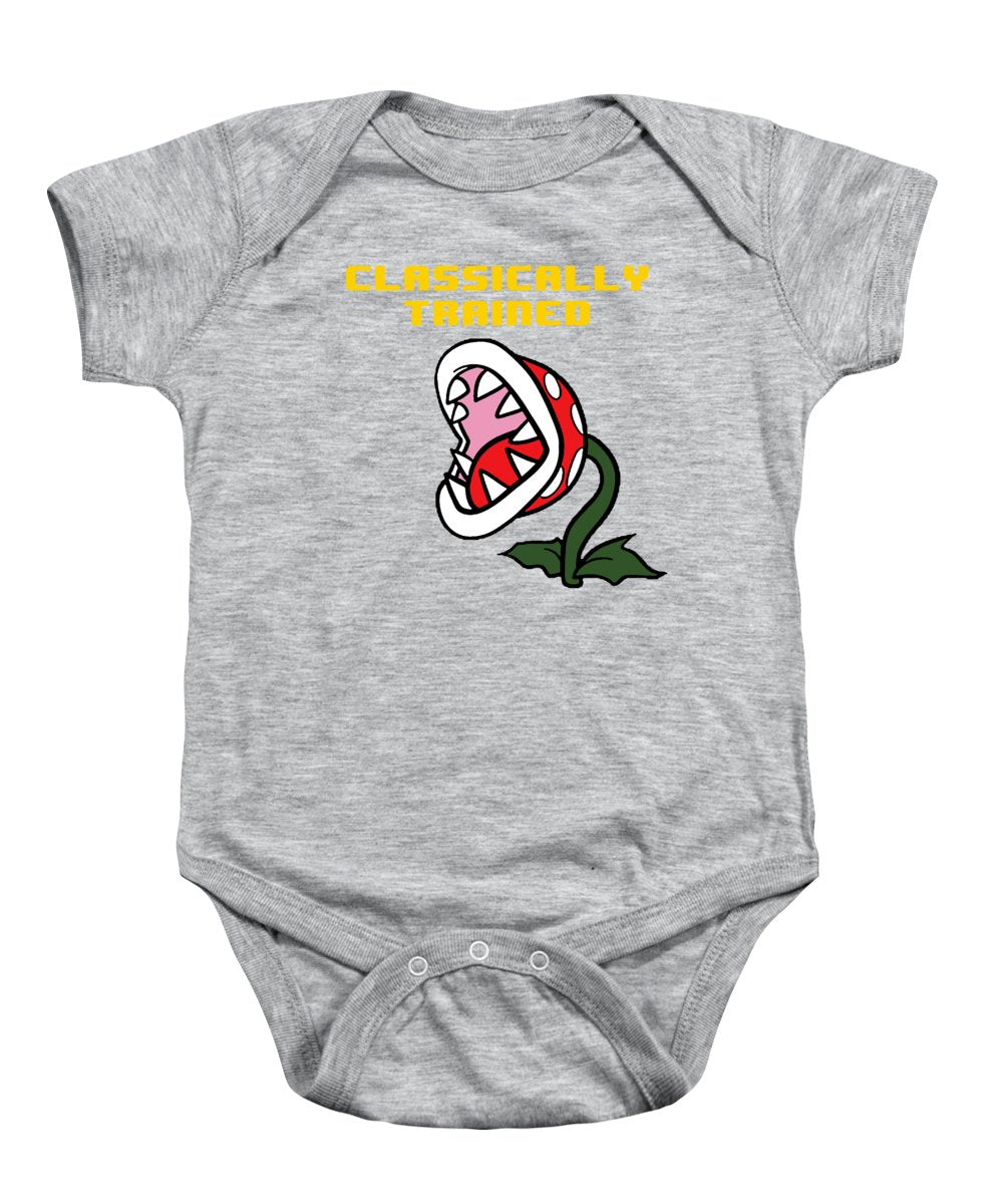 Classically Trained, Classic 8 Bit Entertainment System Characters. Babies From The 80's. - Baby Onesie
