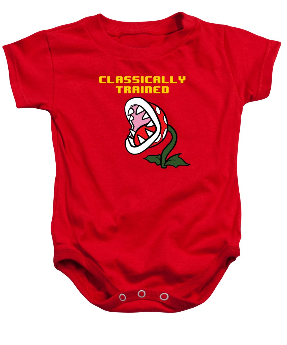 Classically Trained, Classic 8 Bit Entertainment System Characters. Babies From The 80's. - Baby Onesie
