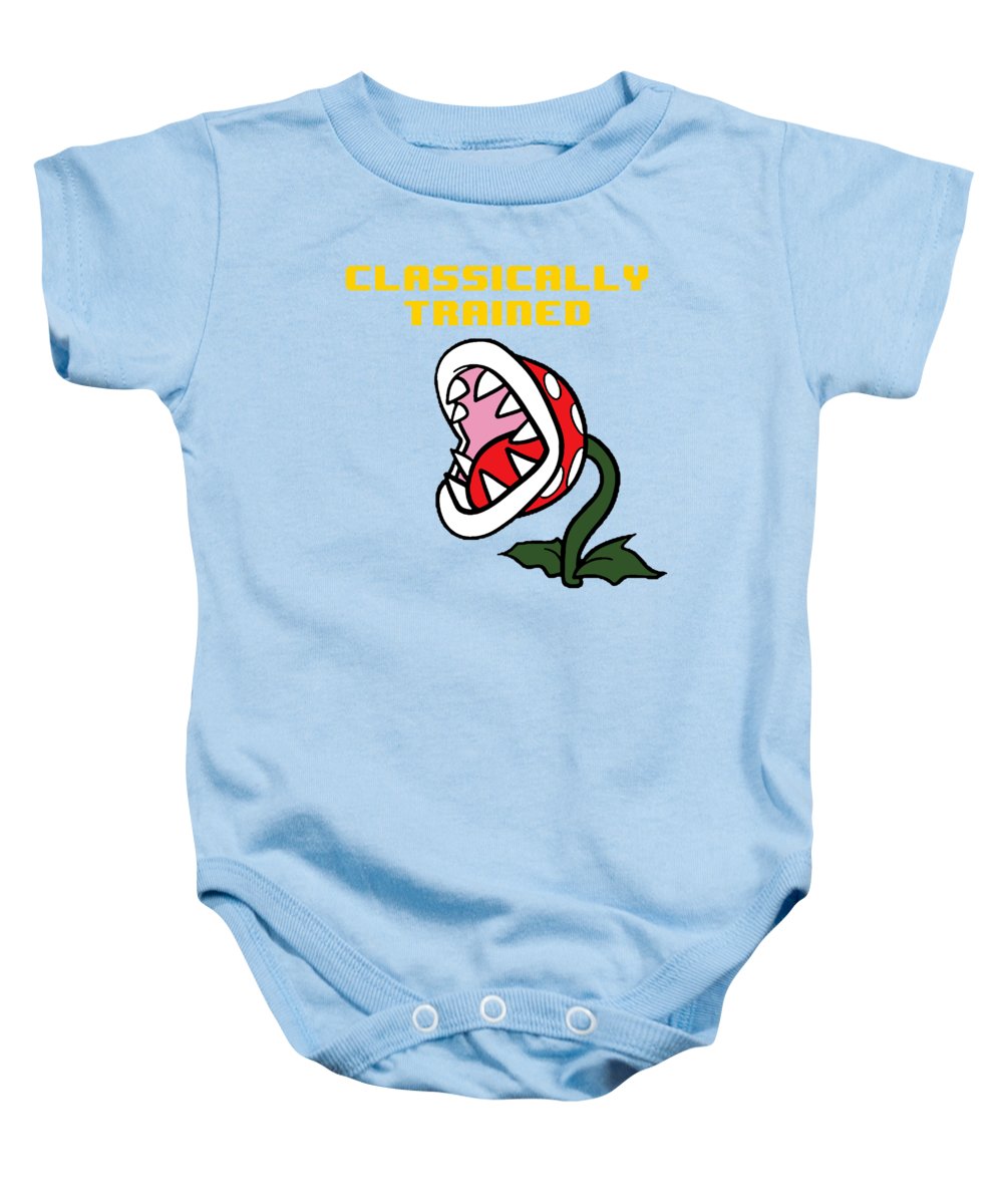 Classically Trained, Classic 8 Bit Entertainment System Characters. Babies From The 80's. - Baby Onesie