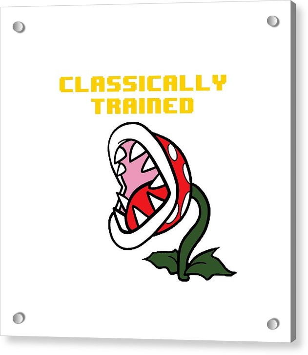 Classically Trained, Classic 8 Bit Entertainment System Characters. Babies From The 80's. - Acrylic Print