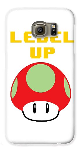 Level Up Mushroom, Classic 8 Bit Entertainment System Characters. Babies From The 80's. - Phone Case