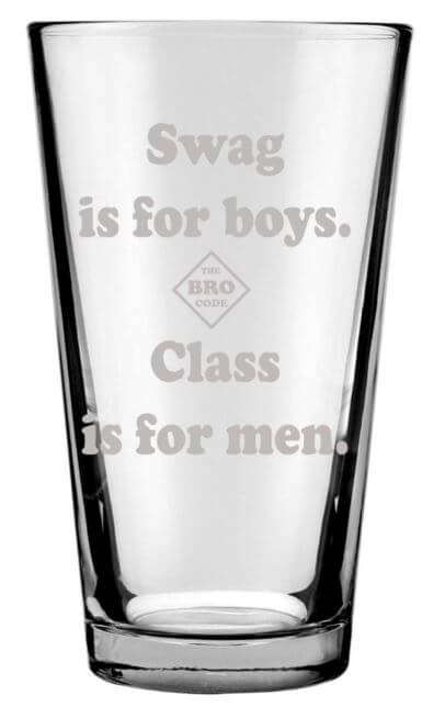 Barney Stinson Glassware Set of 4 Engraved 16oz. Drinking Glasses: The –  BrindleSouthern