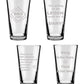 Barney Stinson Glassware Set of 4 Engraved 16oz. Drinking Glasses: The Bro Code, Legen wait for it Dary, Broda, Swag is Boys