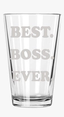 Best Boss Ever Etched Pint Glass