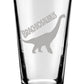 Jurassic Dinosaur Drinking Glass Set of 4 Engraved 16oz. Glasses, Dinosaur Gift for Adults, Dinosaur Housewarming Gift, Dinosaur Parties
