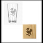 Chocobo Pint Glass and Wooden Coaster Set