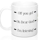 Frasier Mug Set of 2: TWO Different Coffee Mugs - Crane Brothers, Duke's, Caviar and Cork Master, Sherry Niles, Oh Dear God, I'm Listening Seattle Skyline