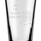 Glassware Set of Four Engraved 16 Ounce Drinking Glasses: Yellow Umbrella, Blue French Horn, Ducky Tie Suit up and Ted's Red Cowboy Boots