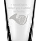 Glassware Set of Four Engraved 16 Ounce Drinking Glasses: Yellow Umbrella, Blue French Horn, Ducky Tie Suit up and Ted's Red Cowboy Boots