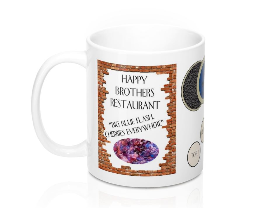 Frasier Mug Set of 2: TWO Different Coffee Mugs - Crane Brothers, Duke's, Caviar and Cork Master, Sherry Niles, Oh Dear God, I'm Listening Seattle Skyline