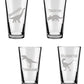Jurassic Dinosaur Drinking Glass Set of 4 Engraved 16oz. Glasses, Dinosaur Gift for Adults, Dinosaur Housewarming Gift, Dinosaur Parties
