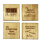 KACL Radio Show Coaster Set - Frasier Fan Gift Engraved REAL Wood Drink Coaster Set