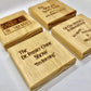 KACL Radio Show Coaster Set - Frasier Fan Gift Engraved REAL Wood Drink Coaster Set