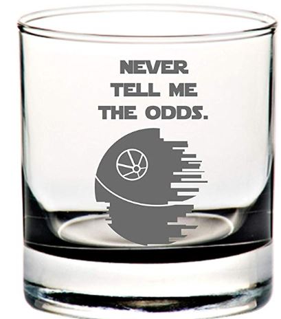 Star Wars Drinking Glass Set of 4 Etched Rocks Whiskey Glasses