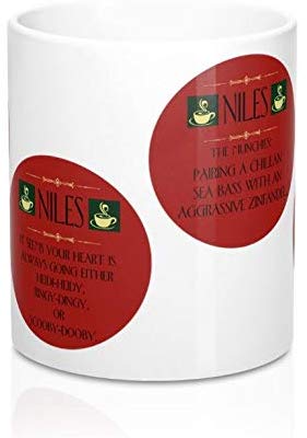 Niles and Frasier Mug Set of 2: TWO Different Coffee Mugs - I Don't Care Niles Gotta Have It! and Sherry Niles?
