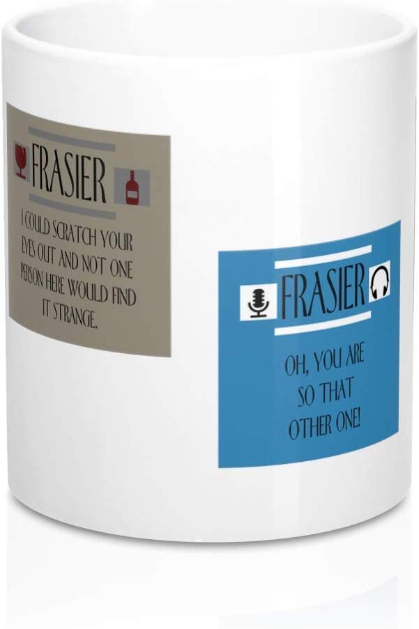 Niles and Frasier Mug Set of 2: TWO Different Coffee Mugs - I Don't Care Niles Gotta Have It! and Sherry Niles?