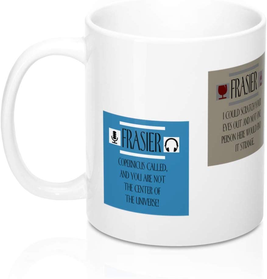 Niles and Frasier Mug Set of 2: TWO Different Coffee Mugs - I Don't Care Niles Gotta Have It! and Sherry Niles?