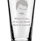 Ron Swanson Drinking Glasses: Parks and Recreation Inspired Engraved Pint Glass Gift Set for Ron Swanson Fan