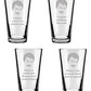 Ron Swanson Drinking Glasses: Parks and Recreation Inspired Engraved Pint Glass Gift Set for Ron Swanson Fan
