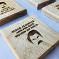 Ron Swanson Coasters: Permanent Engraved Gift Set of 4 Wood Coasters