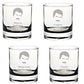 Ron Swanson Rocks Glasses: Parks and Rec Inspired Etched Whiskey Glass/Drinking Glass Gift Set for Ron Swanson Fan