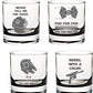 Star Wars Drinking Glass Set of 4 Etched Rocks Whiskey Glasses.