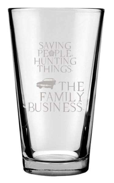 Anti-Possession and Hunting People Saving Things Engraved Drinking Glass Set of 2