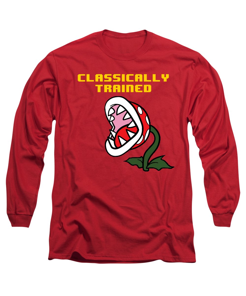 Classically Trained, Classic 8 Bit Entertainment System Characters. Babies From The 80's.  - Long Sleeve T-Shirt