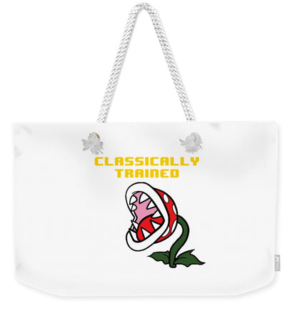 Classically Trained, Classic 8 Bit Entertainment System Characters. Babies From The 80's.  - Weekender Tote Bag