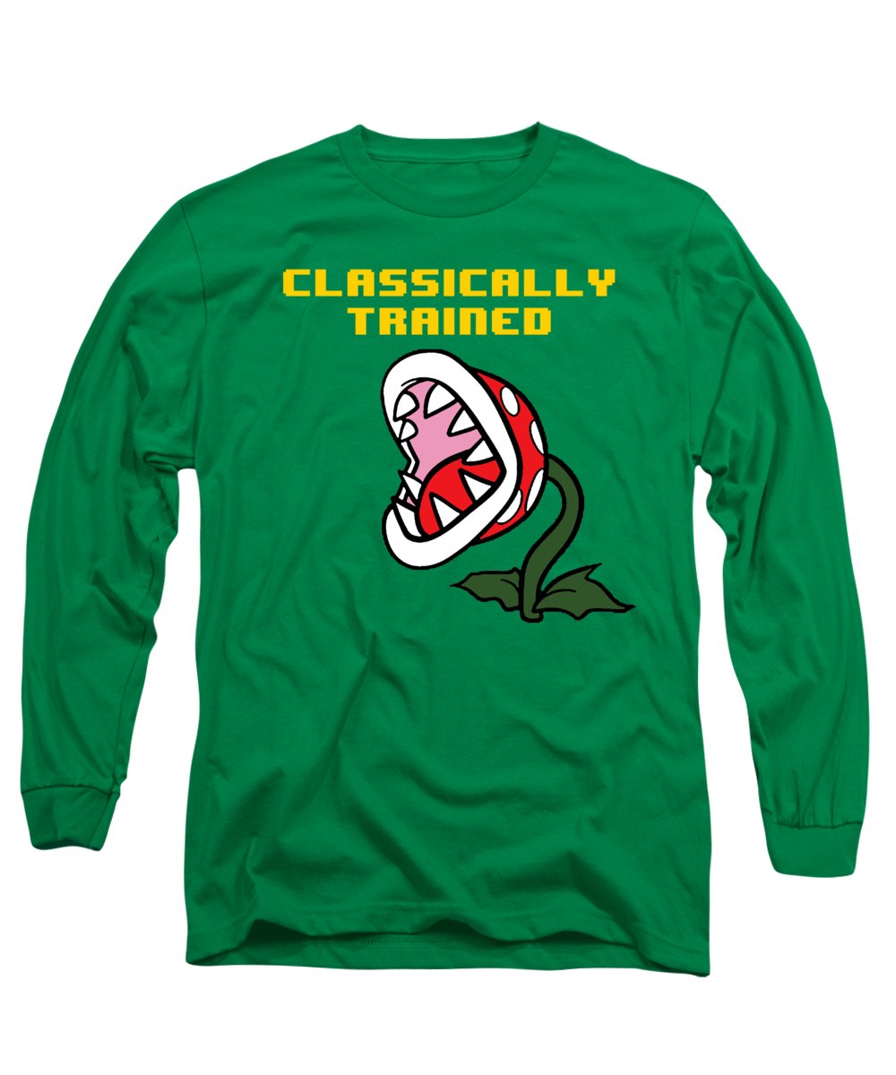 Classically Trained, Classic 8 Bit Entertainment System Characters. Babies From The 80's.  - Long Sleeve T-Shirt