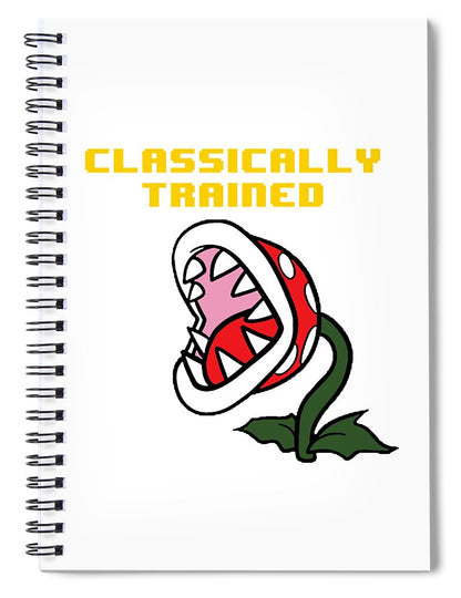 Classically Trained, Classic 8 Bit Entertainment System Characters. Babies From The 80's.  - Spiral Notebook