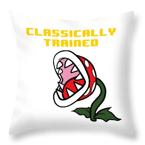 Classically Trained, Classic 8 Bit Entertainment System Characters. Babies From The 80's.  - Throw Pillow