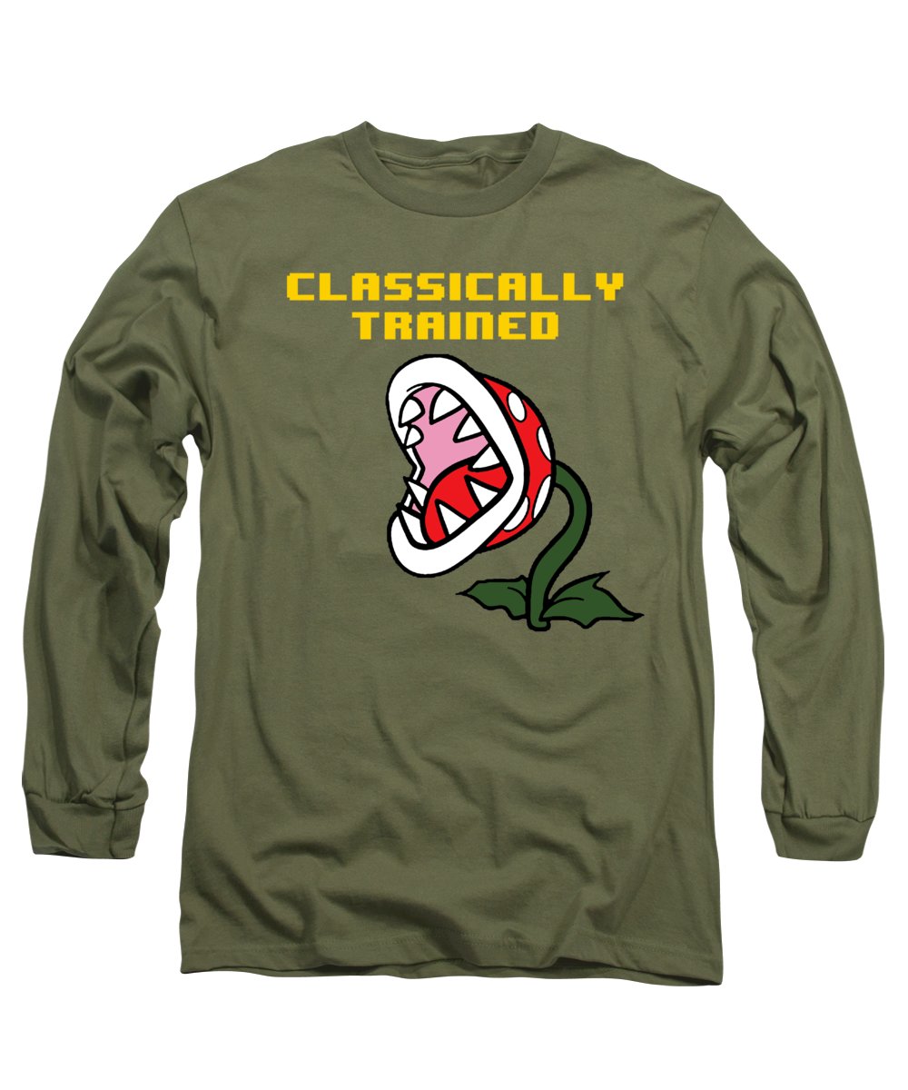 Classically Trained, Classic 8 Bit Entertainment System Characters. Babies From The 80's.  - Long Sleeve T-Shirt