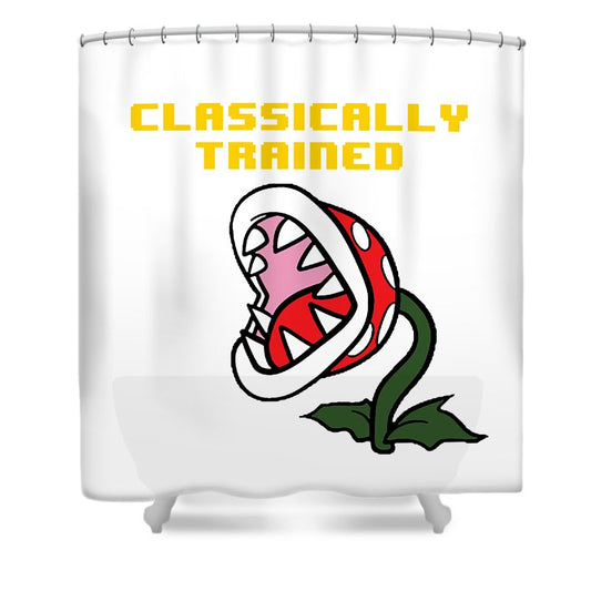 Classically Trained, Classic 8 Bit Entertainment System Characters. Babies From The 80's.  - Shower Curtain
