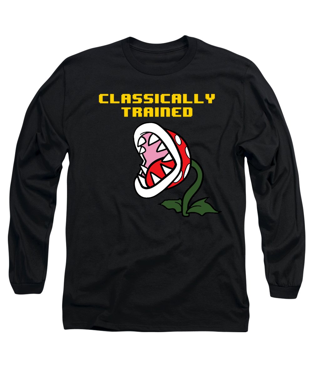Classically Trained, Classic 8 Bit Entertainment System Characters. Babies From The 80's.  - Long Sleeve T-Shirt