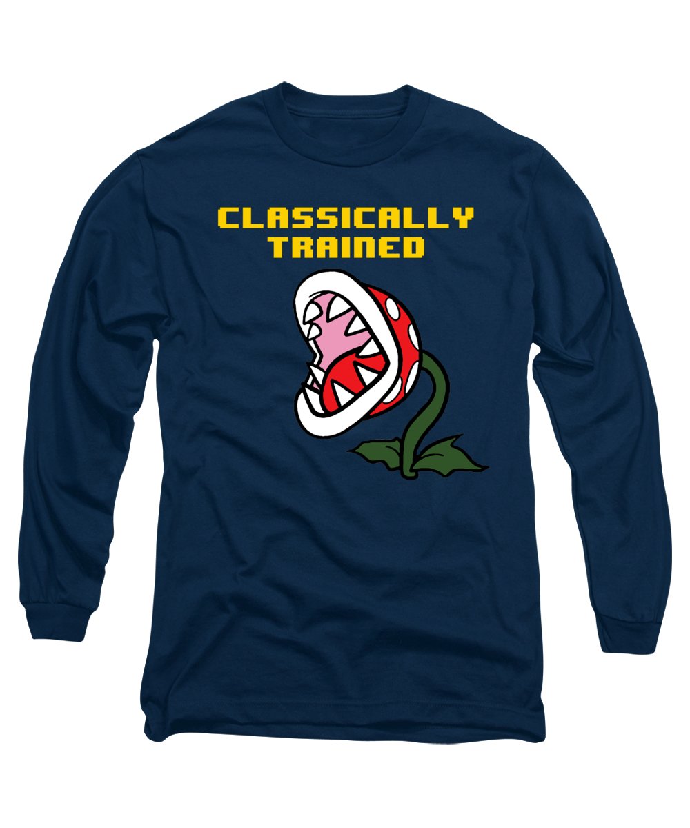 Classically Trained, Classic 8 Bit Entertainment System Characters. Babies From The 80's.  - Long Sleeve T-Shirt