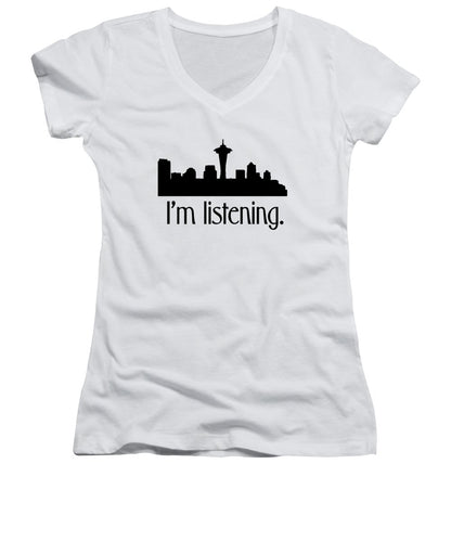 I'm Listening.  From Kacl In Seattle, Dr. Crane Is Here To Help.  - Women's V-Neck