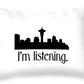 I'm Listening.  From Kacl In Seattle, Dr. Crane Is Here To Help.  - Throw Pillow