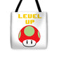Level Up Mushroom, Classic 8 Bit Entertainment System Characters. Babies From The 80's.  - Tote Bag