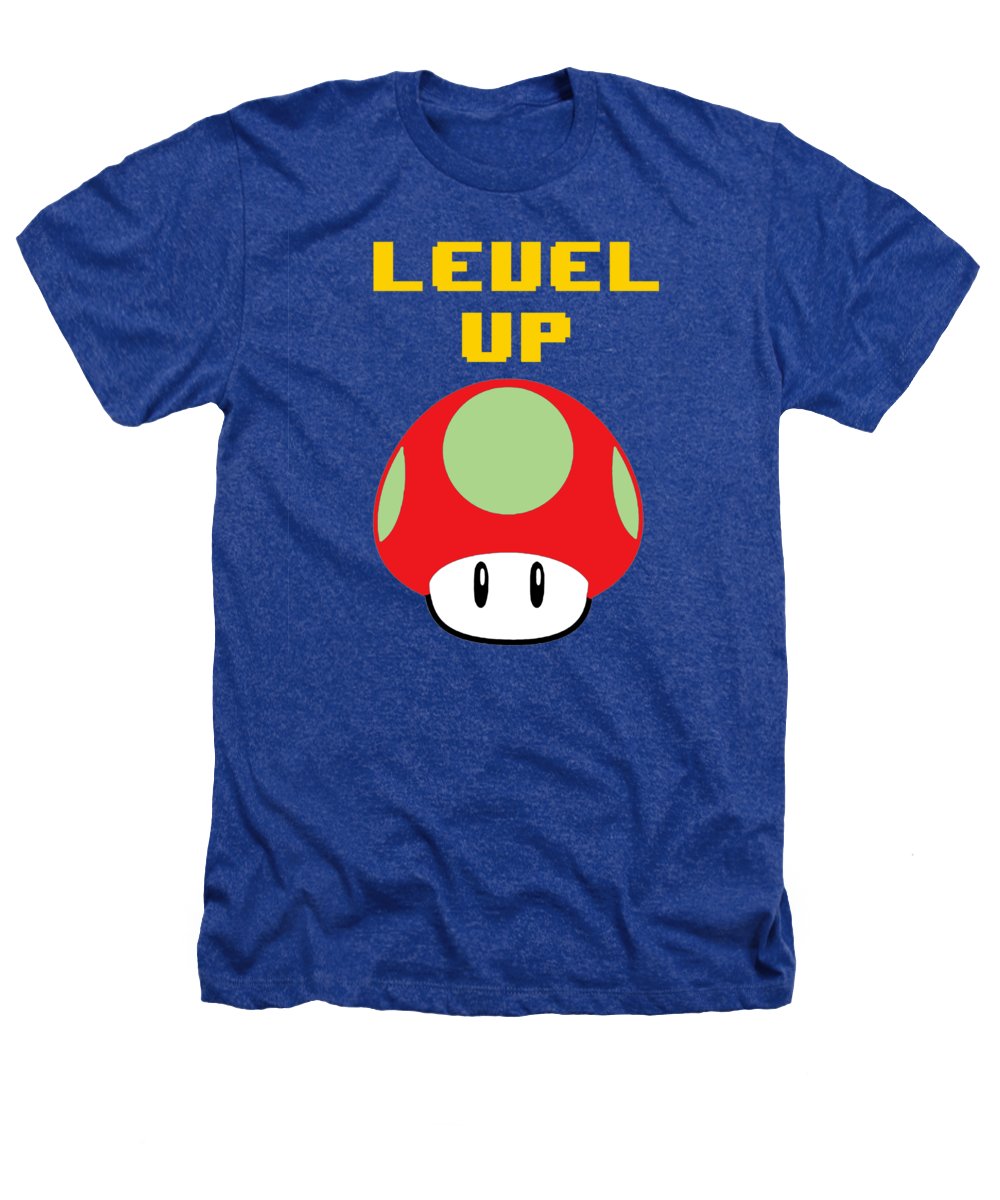 Level Up Mushroom, Classic 8 Bit Entertainment System Characters. Babies From The 80's.  - Heathers T-Shirt