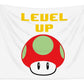 Level Up Mushroom, Classic 8 Bit Entertainment System Characters. Babies From The 80's.  - Tapestry