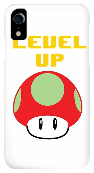 Level Up Mushroom, Classic 8 Bit Entertainment System Characters. Babies From The 80's.  - Phone Case