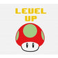 Level Up Mushroom, Classic 8 Bit Entertainment System Characters. Babies From The 80's.  - Yoga Mat