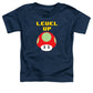 Level Up Mushroom, Classic 8 Bit Entertainment System Characters. Babies From The 80's.  - Toddler T-Shirt