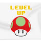 Level Up Mushroom, Classic 8 Bit Entertainment System Characters. Babies From The 80's.  - Beach Towel