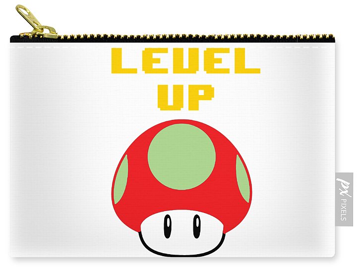 Level Up Mushroom, Classic 8 Bit Entertainment System Characters. Babies From The 80's.  - Carry-All Pouch