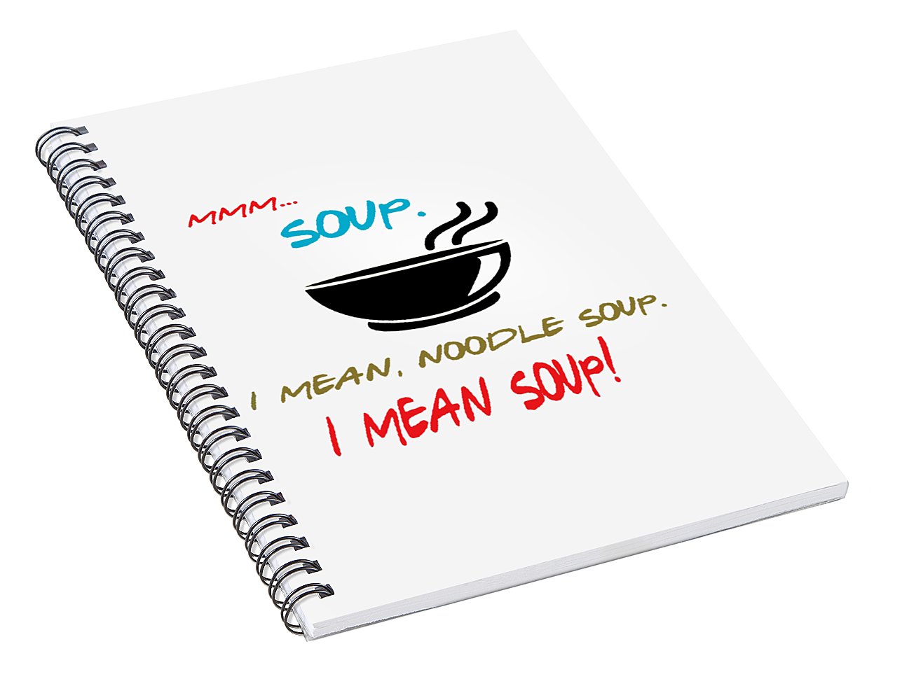 Mmm Soup, I Mean Noodle Soup.  I Mean Soup.  Friends, The One With Joey's Soup Audition.  - Spiral Notebook