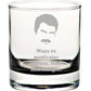 Ron Swanson Rocks Glasses: Parks and Rec Inspired Etched Whiskey Glass/Drinking Glass Gift Set for Ron Swanson Fan